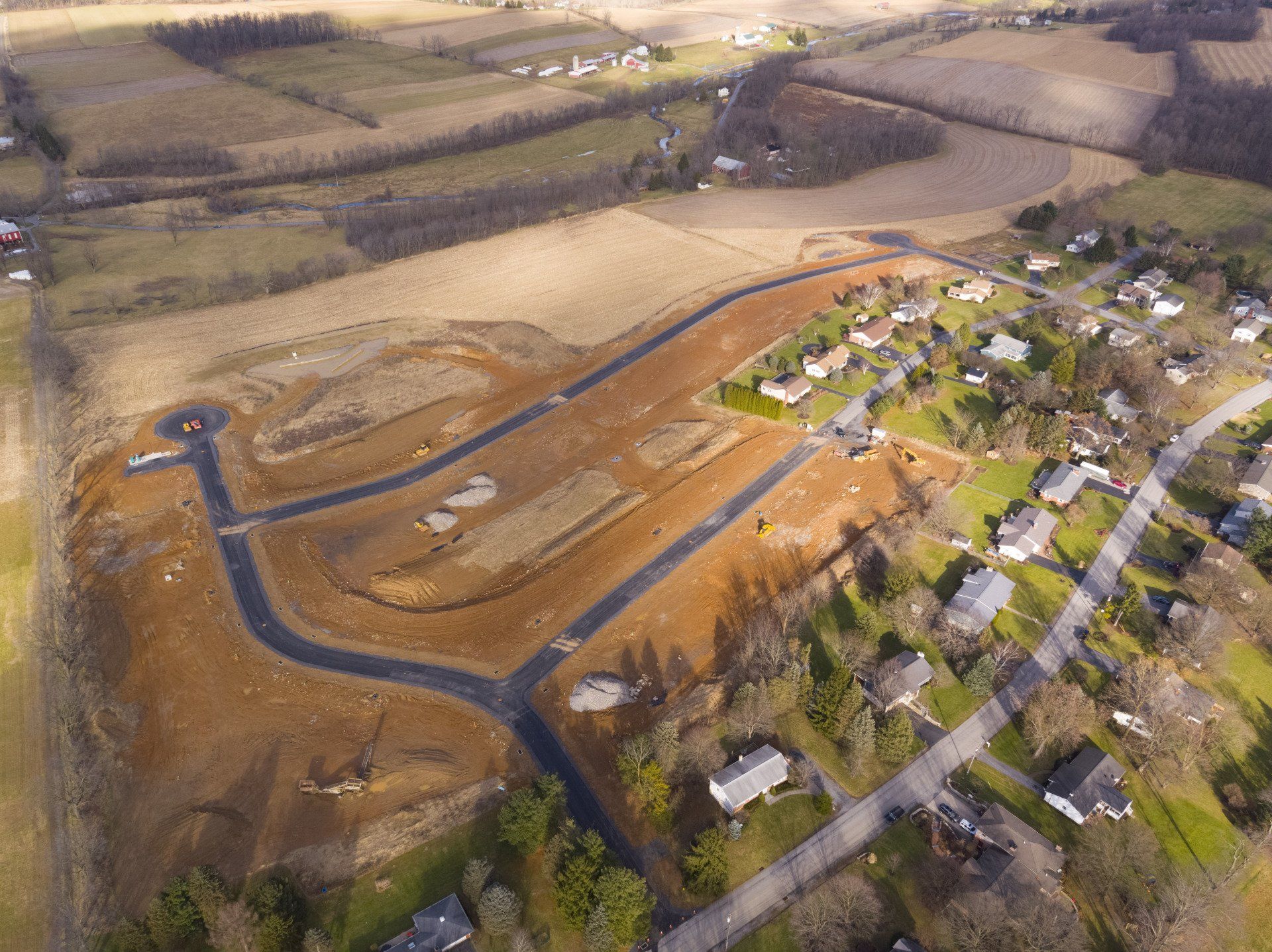 Aerial of a residential site development